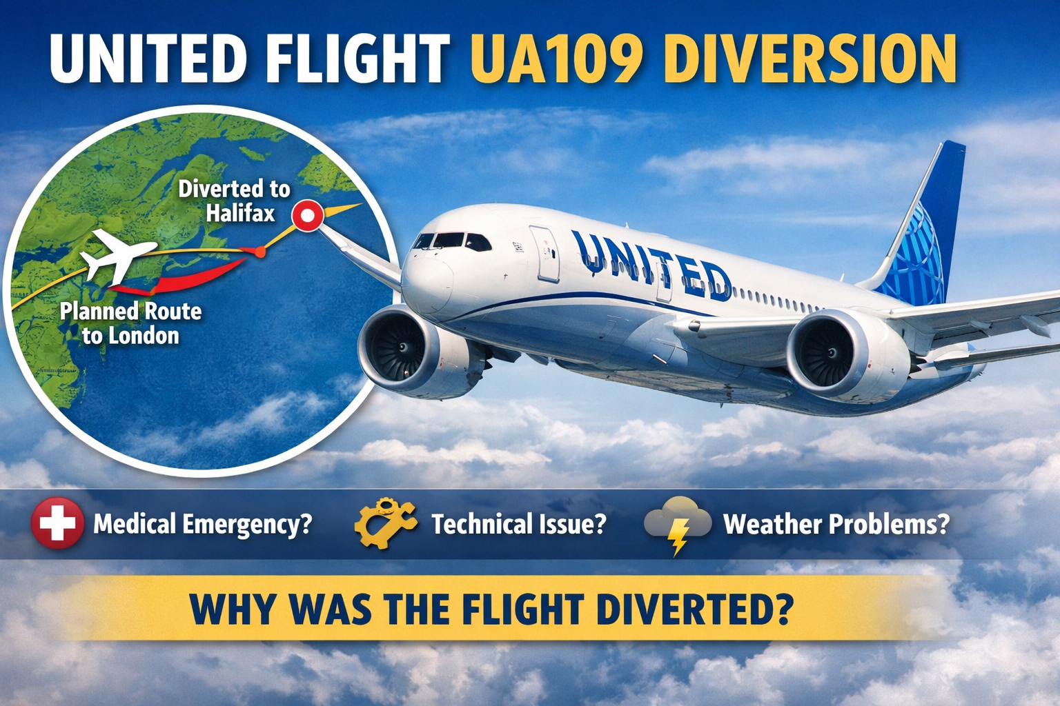 United Flight UA109 Diversion