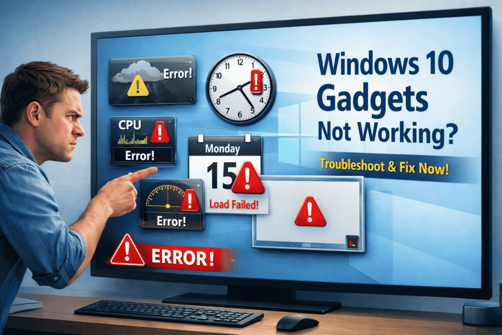 Windows 10 Open Gadgets Not Working