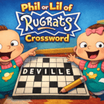 Phil or Lil of Rugrats Crossword Clue